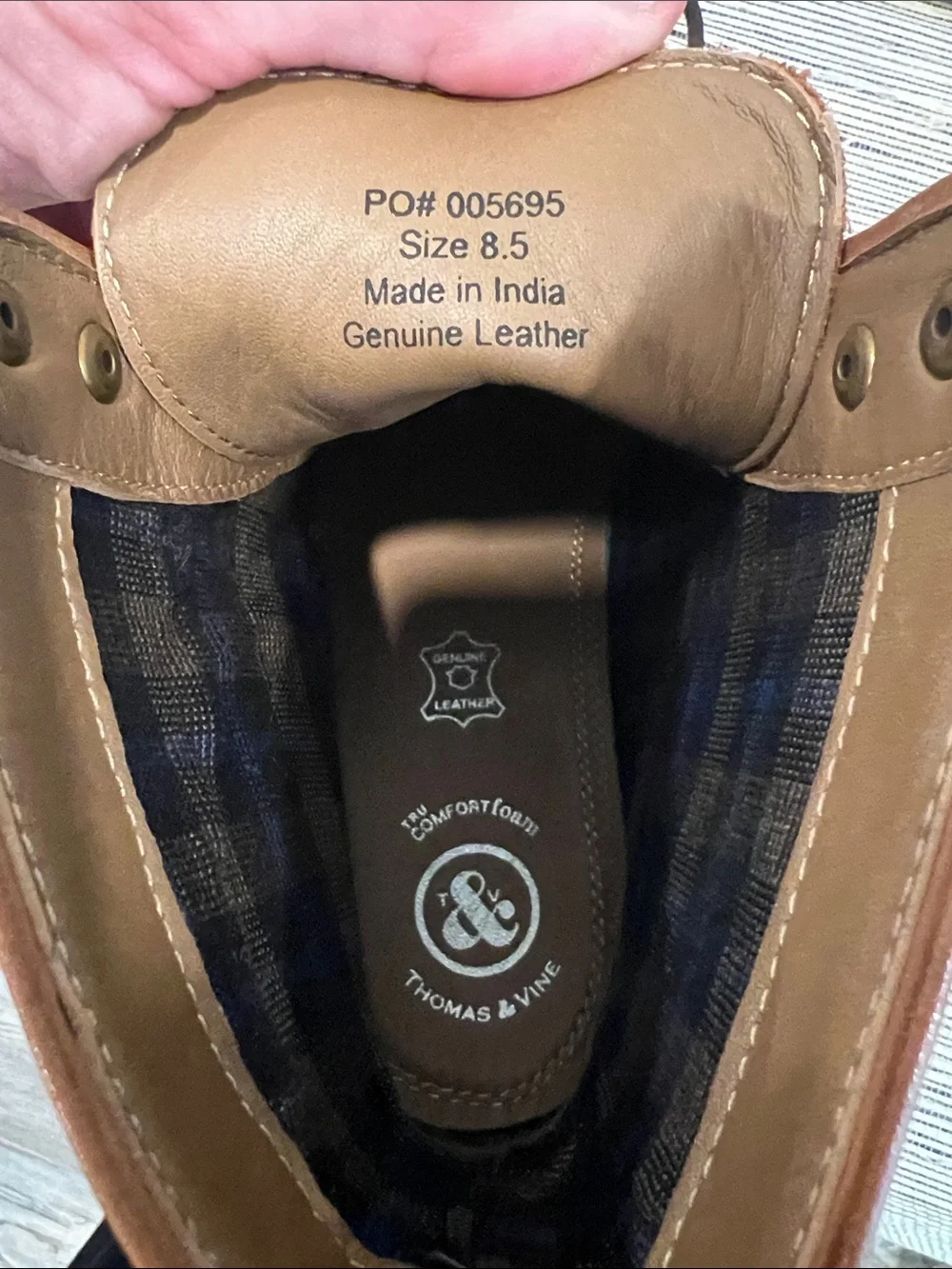 Men's Brown Leather Lace-Up Boots with White Lug Sole